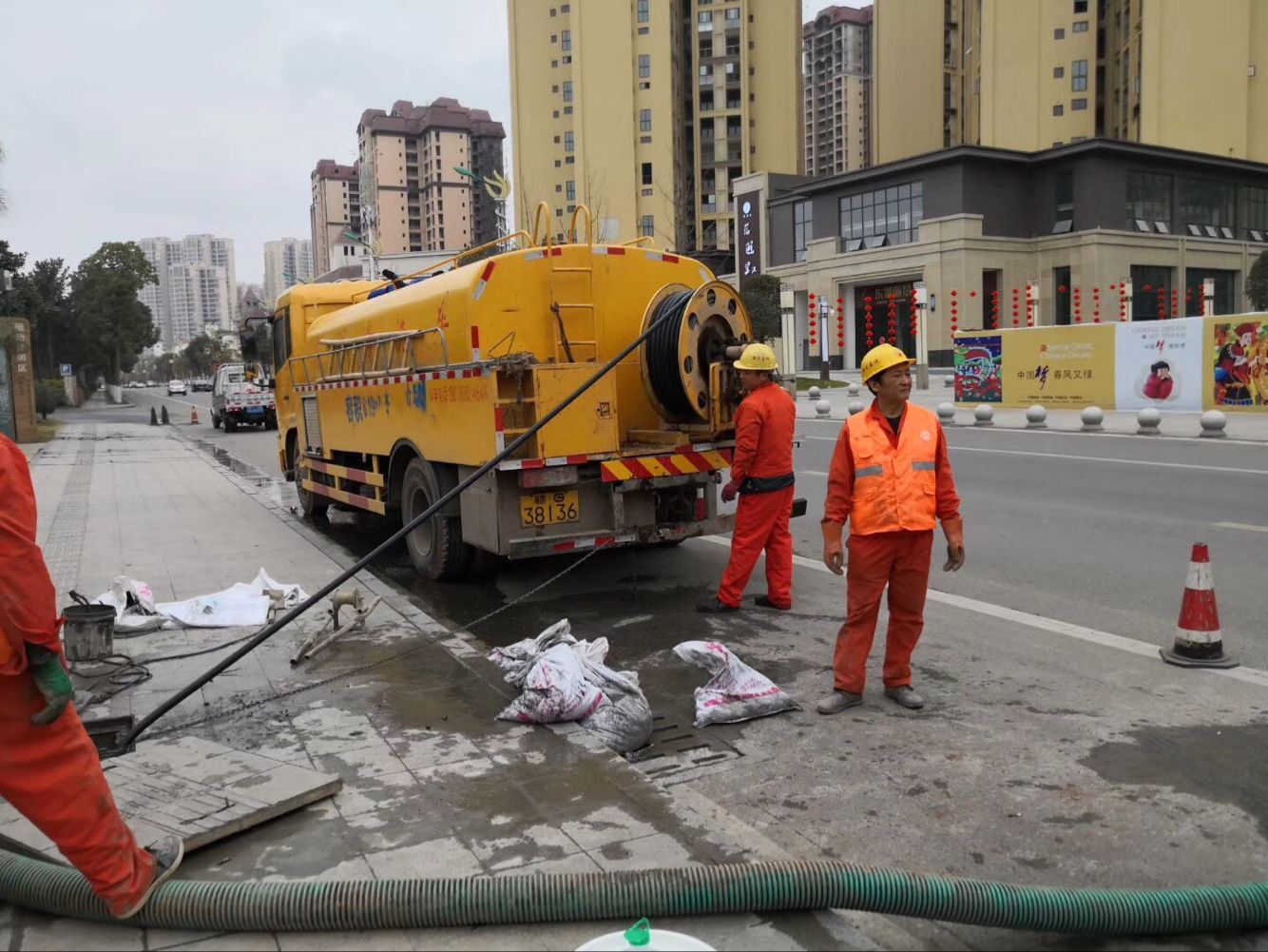 姜堰排污管道清淤-管道清洗